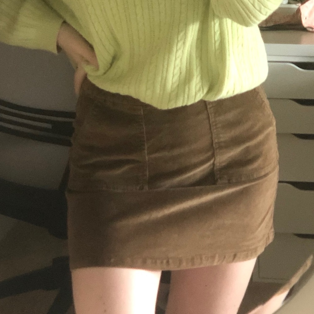 Brown corduroy skirt